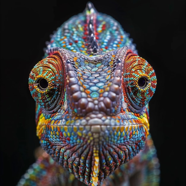 Free Photo beautiful chameleon in the wild