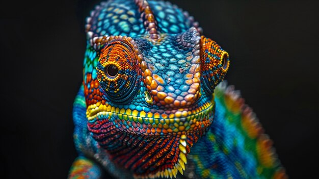 Beautiful chameleon in the wild