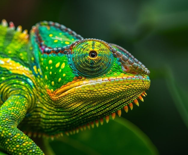 Beautiful chameleon in the wild