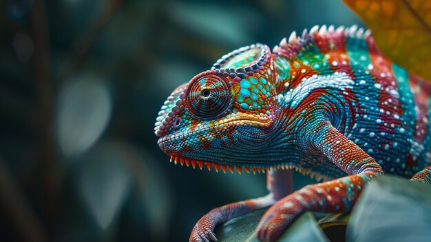 Beautiful chameleon in the wild