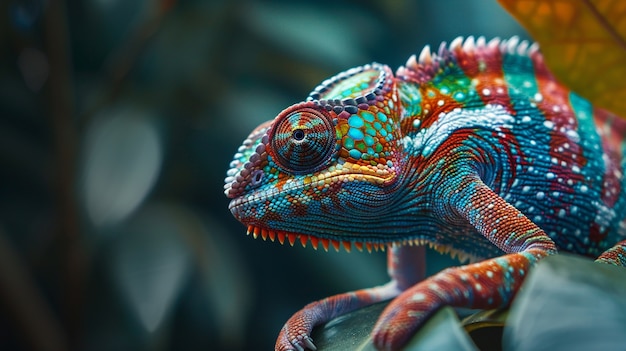 Beautiful chameleon in the wild