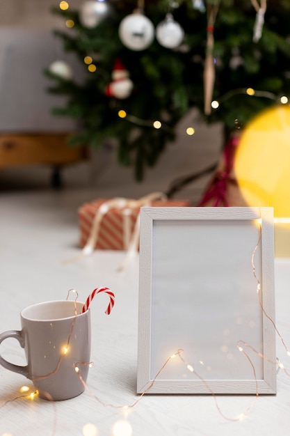 Free photo beautiful christmas at home concept with copy space