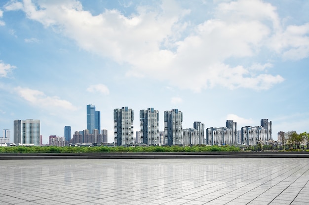 Beautiful cityscape with skyscrapers