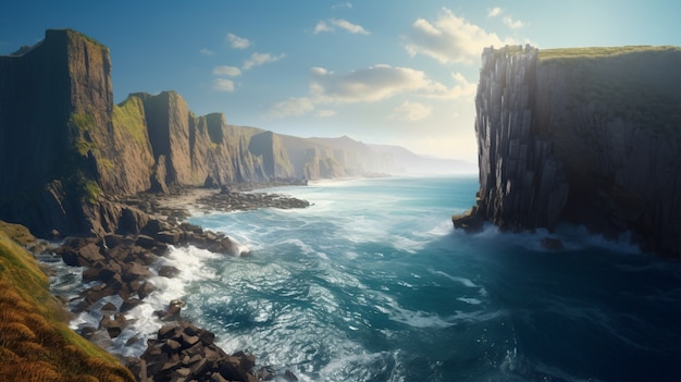 Free photo beautiful cliff landscape