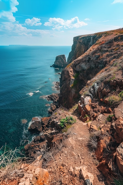 Free photo beautiful coastline landscape