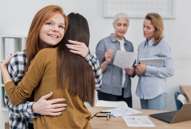 Beautiful community of women supporting each other