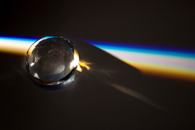 Free Photo beautiful concept with prism dispersing the light