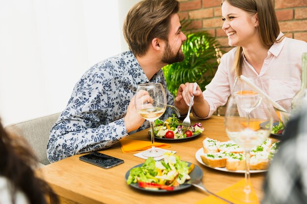 Beautiful couple enjoying each other