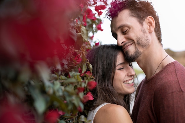 Beautiful couple showing love to each other