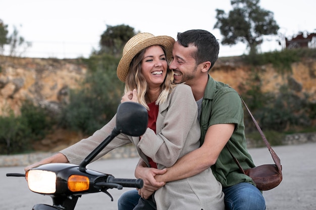 Beautiful couple spending time together on valentine's day