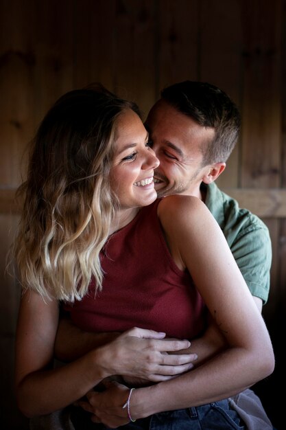 Beautiful couple spending time together on valentine's day