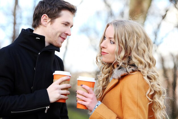 Beautiful couple on the street