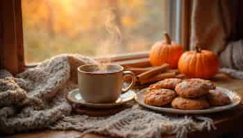 Free photo beautiful cozy autumn scene