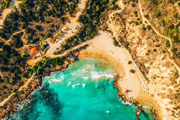 Free photo beautiful cyprus, konnos bay in cape greko natural park,