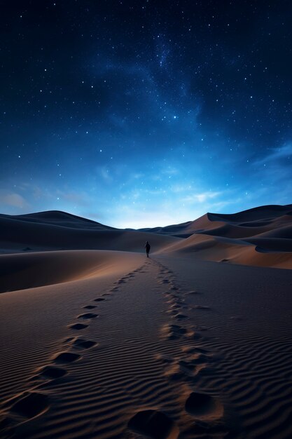 Beautiful desert landscape at sunrise