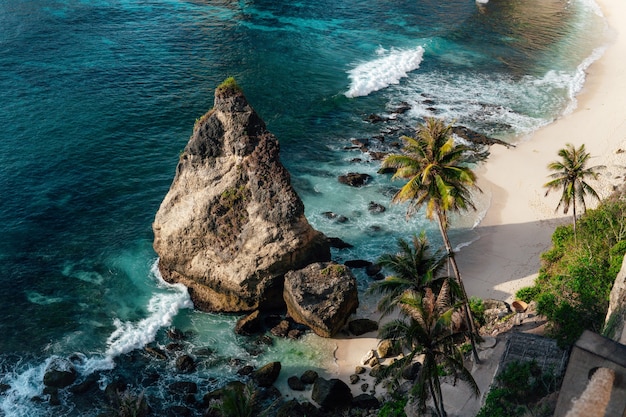 Free Photo beautiful diamond beach in penida island, bali, indonesia