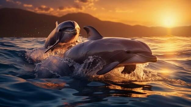 Beautiful dolphin exotic background