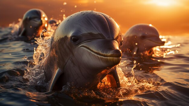 Beautiful dolphin exotic background