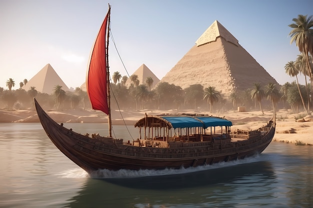 Free photo beautiful egypt landscape digital art