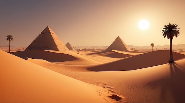 Free Photo beautiful egypt landscape digital art