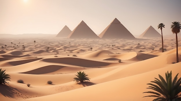 Free photo beautiful egypt landscape digital art