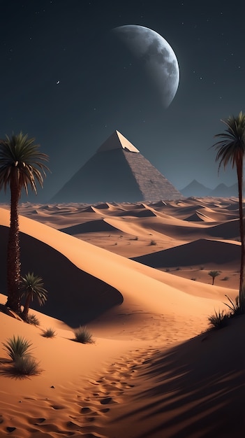 Free photo beautiful egypt landscape digital art