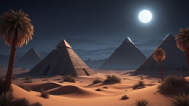 Free photo beautiful egypt landscape digital art