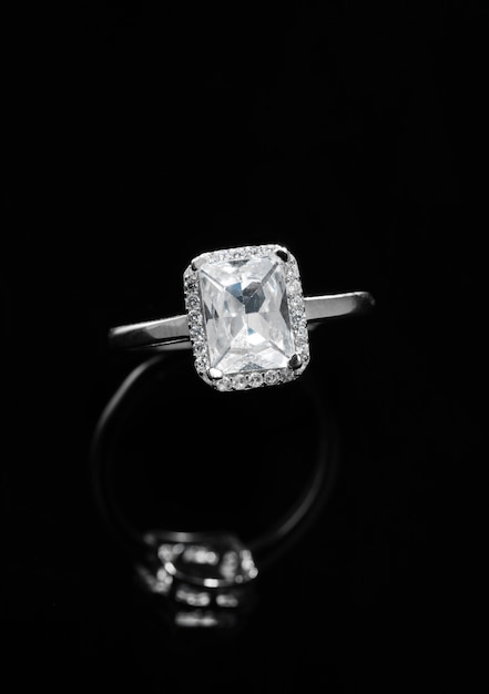 Beautiful engagement ring with diamonds