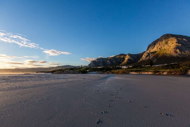 Beautiful evening scenery at the beach in Hermanus, South Africa