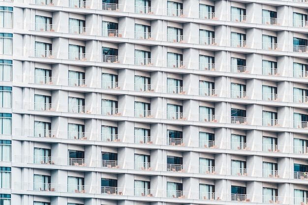 Beautiful exterior building with glass window pattern textures