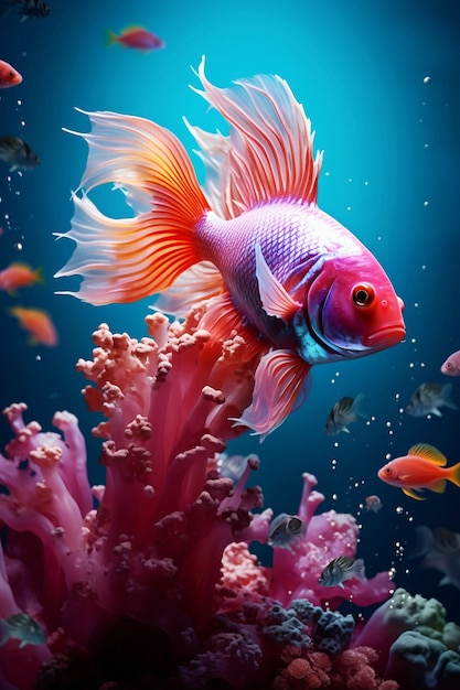 Beautiful fish undersea