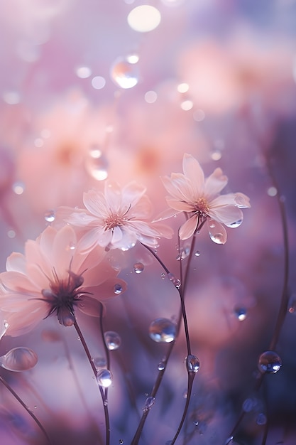 Free photo beautiful floral wallpaper