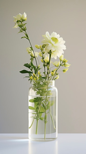 Free Photo beautiful flower vase  in studio