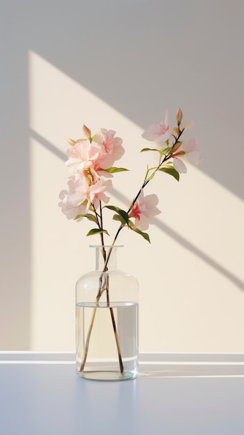 Beautiful flower vase  in studio