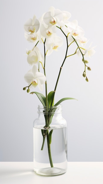 Beautiful flower vase  in studio