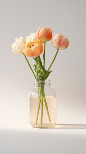 Beautiful flower vase  in studio