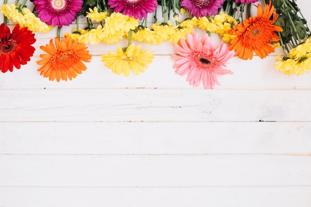 Beautiful flowers assortment on table