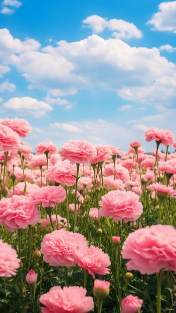 Free photo beautiful flowers field