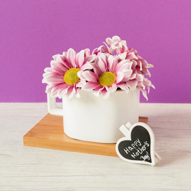 Beautiful flowers in vase arrangement