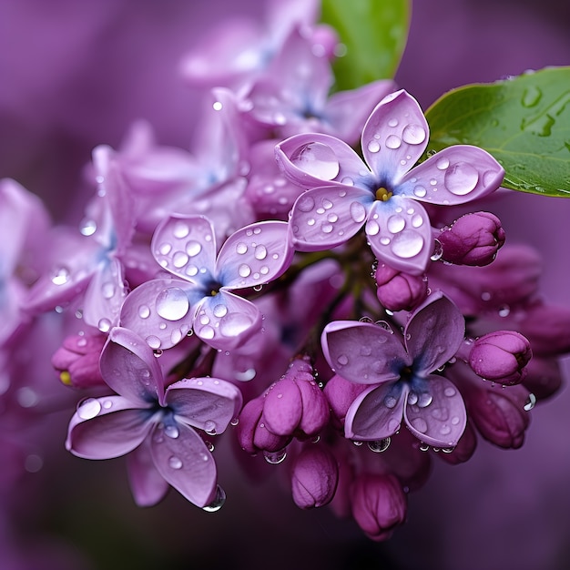 Free Photo beautiful flowers with water drops