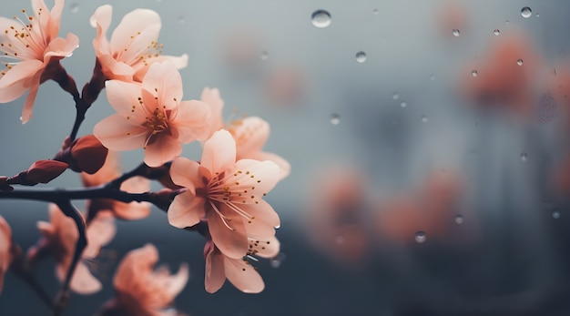 Free photo beautiful flowers with water drops