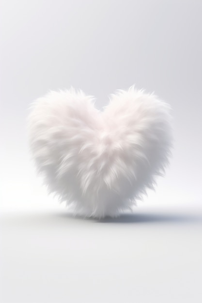 Beautiful fluffy heart shape