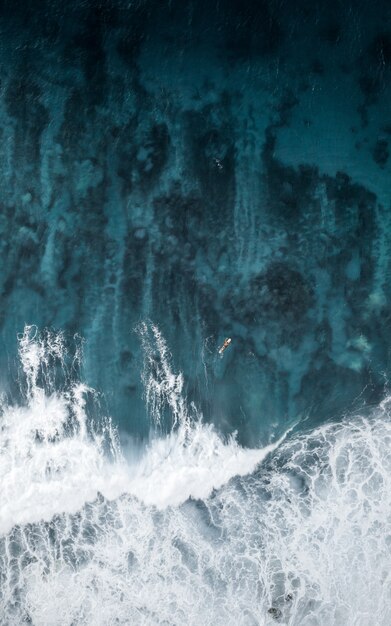 Beautiful focused closeup shot of amazing water textures at the ocean