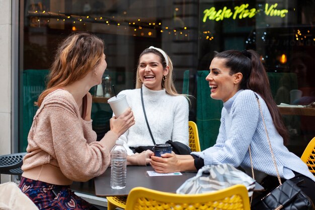 Beautiful friends spending quality time together