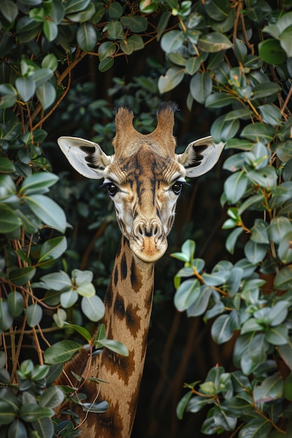 Beautiful giraffe in the wild