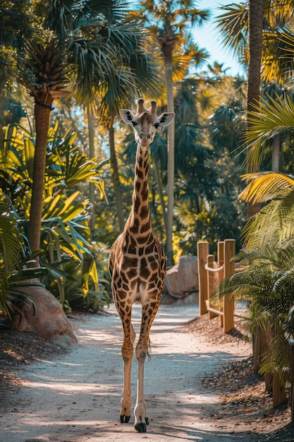 Beautiful giraffe in the wild