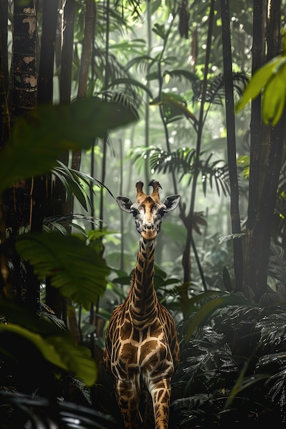 Beautiful giraffe in the wild