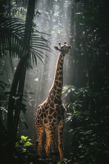 Beautiful giraffe in the wild