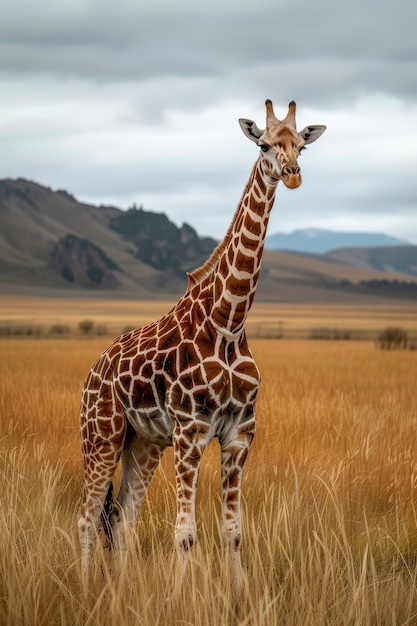 Beautiful giraffe in the wild