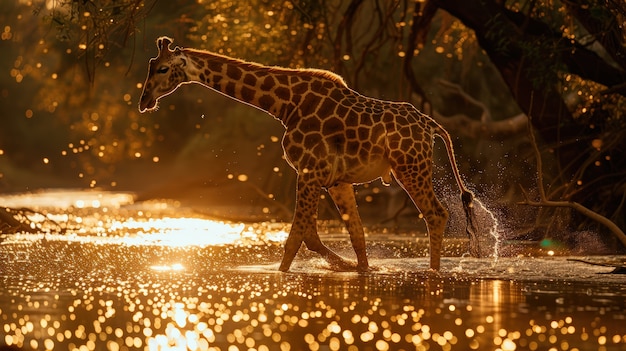 Beautiful giraffe in the wild